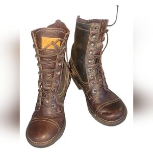 Art Metropolitan Soul *THE Art Company* Brown Leather Lace-Up Combat Boots 37